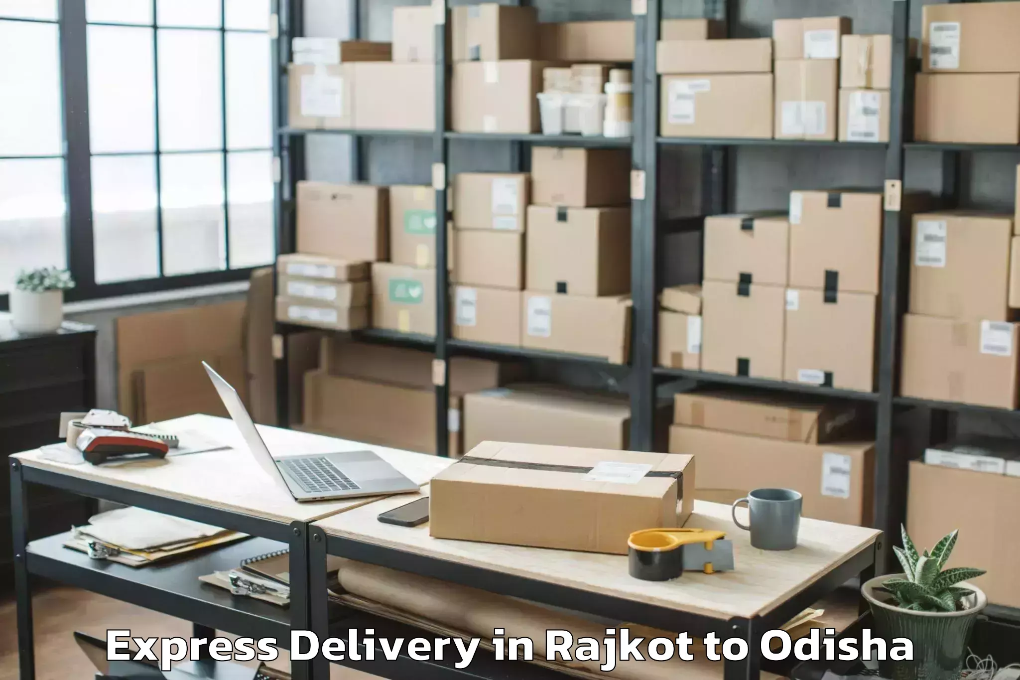 Trusted Rajkot to Delang Express Delivery